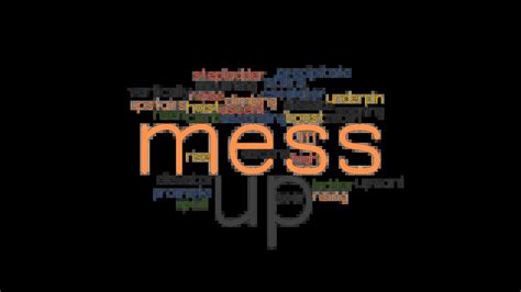 Antonyms for messing <b>up</b>. . Another word for messed up
